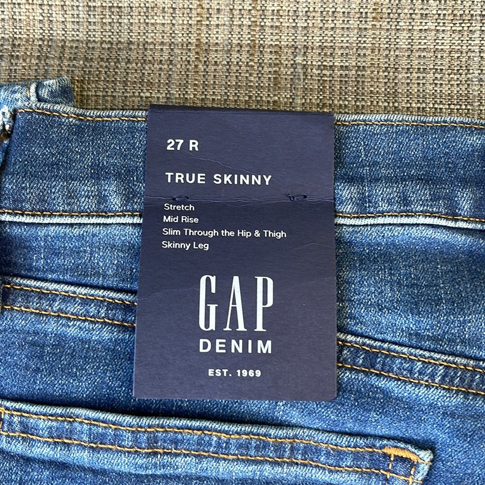 New Gap True Skinny Jeans sz 27R - Picture 5 of 5